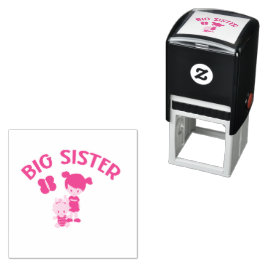 Big Sister till Nyfödd bebis Sister Självfärgande Stämpel