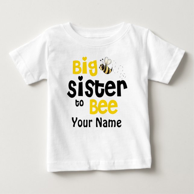 Big Sister to Bee Personlig T-shirt (Framsida)