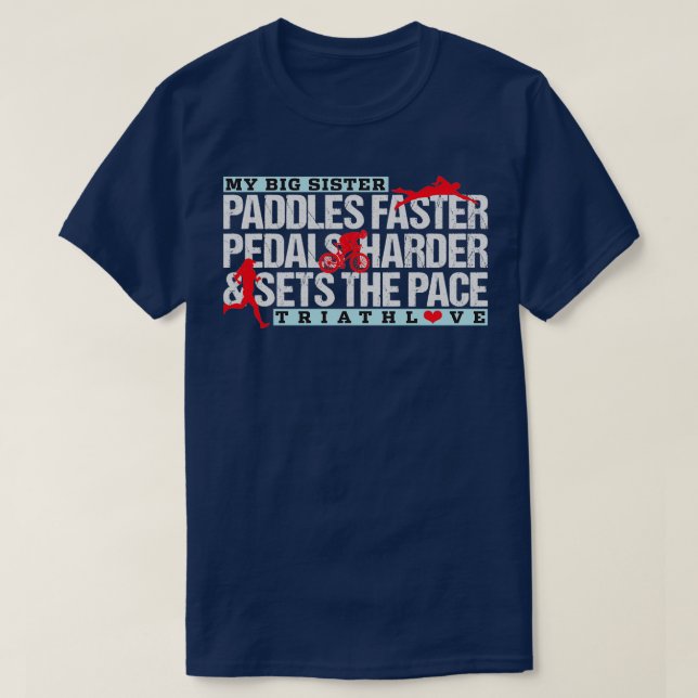 Big Sister Triathlete T Shirt (Design framsida)