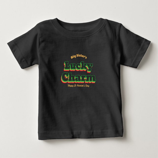 Big Sisters Lucky Charm St. Patrick's Day T Shirt (Framsida)