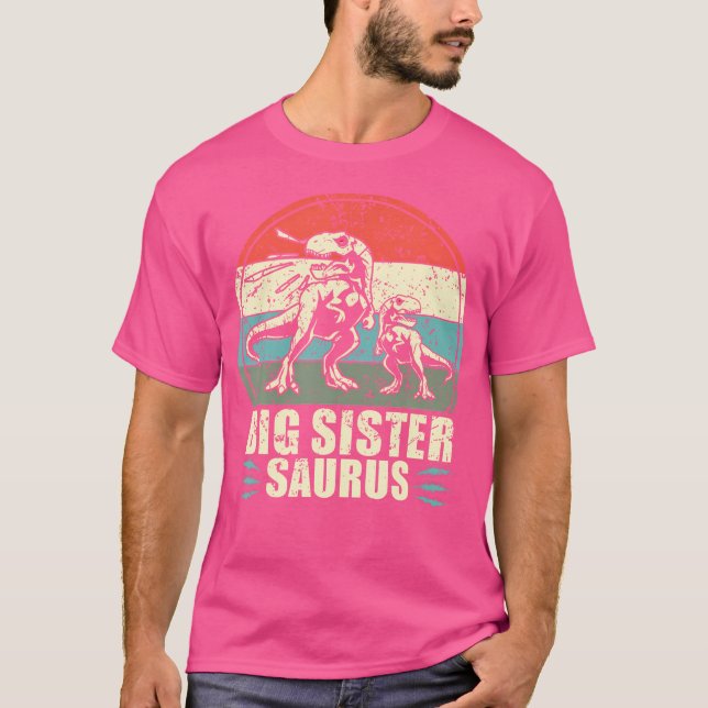 Big Sistersaurus Tshirts Big Sister Shirt Dinosaur (Framsida)