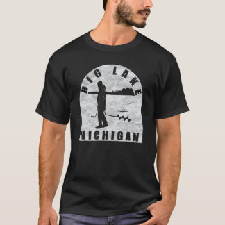Big Sjö Ice Fishing Michigan T Shirt