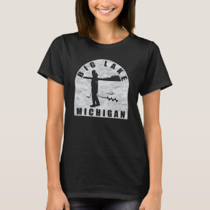 Big Sjö Ice Fishing Michigan T Shirt