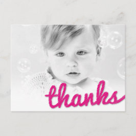 Big Sketch-tack Flickans födelsedagsfoto-Tack Vykort