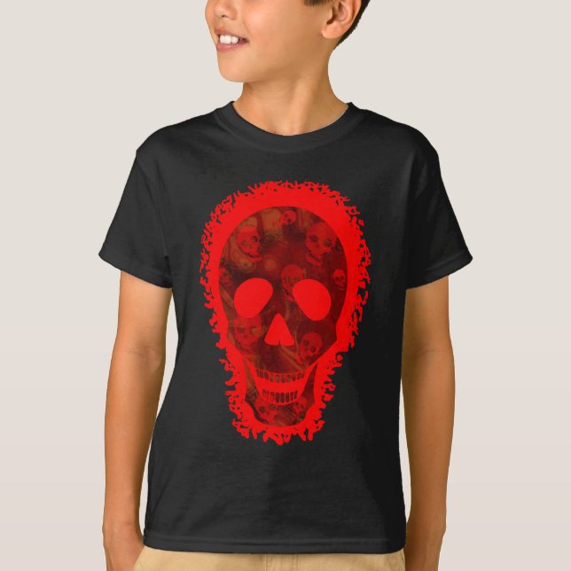 Big Skull Red Bus eller godis? t-shirt (Framsida)