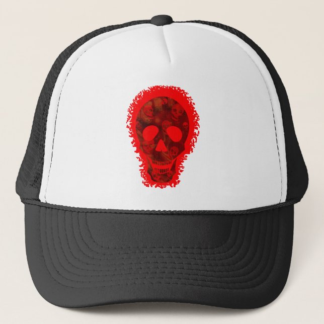 Big Skull Red-truckerkeps Keps (Framsida)