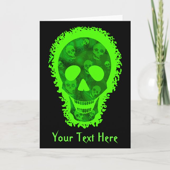 Big Skull 'Your Text'-hälsning-kort Kort (Framsida)