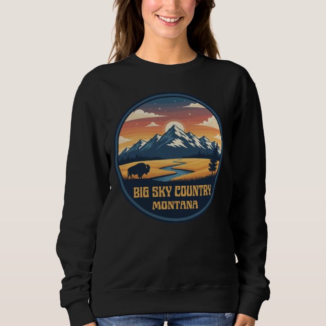 Big Sky Country Montana T Shirt (Framsida)