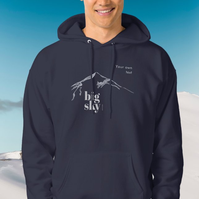 Big Sky Montana klottrad berg  Hoodie (Skapare uppladdad)