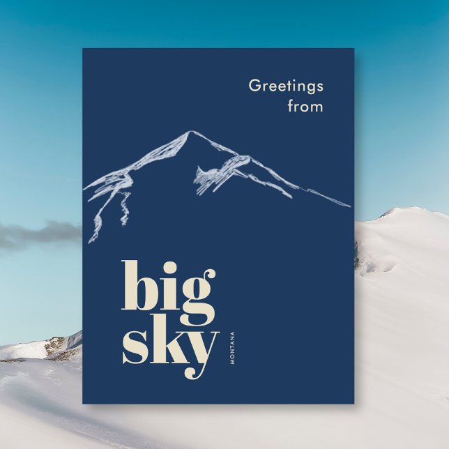Big Sky Montana klottrade berg  Vykort (Skapare uppladdad)
