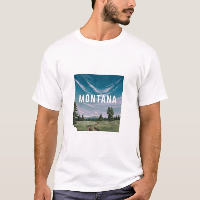 big sky montana sticker t shirt (Framsida)