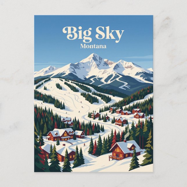 Big Sky Montana, USA Vykort (Framsida)