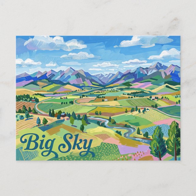 Big Sky Montana Vykort (Framsida)