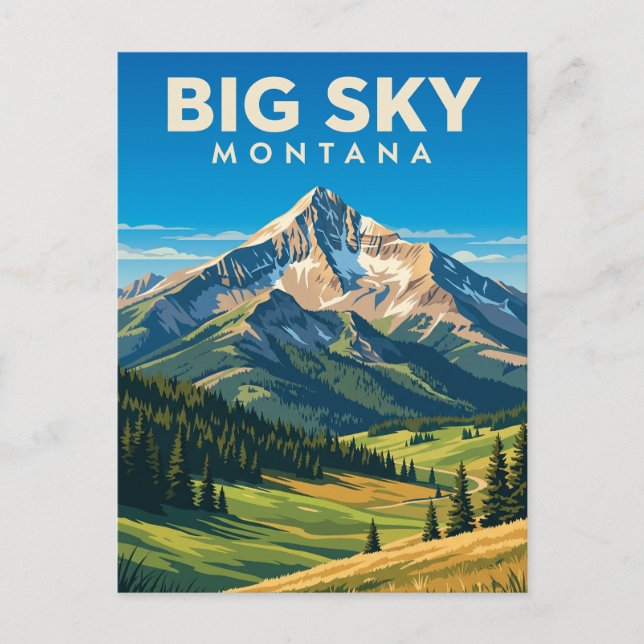 Big Sky Montana Vykort (Framsida)