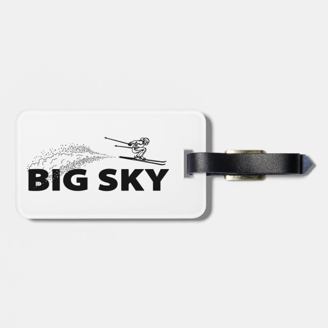 Big Sky Resort Montana Skidhoppare Bagagebricka (Baksida Vågrät)
