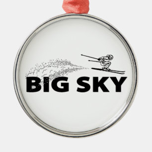 Big Sky Resort Montana Skidhoppare Julgransprydnad Metall