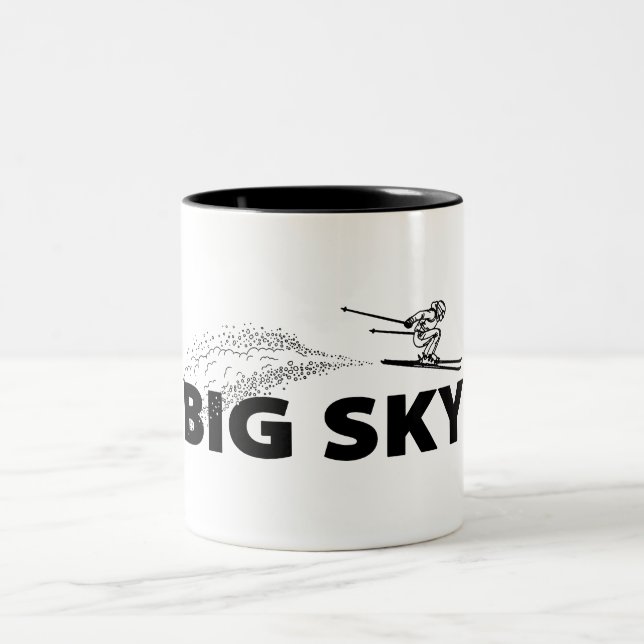 Big Sky Resort Montana Skidhoppare Två-Tonad Mugg (Center)