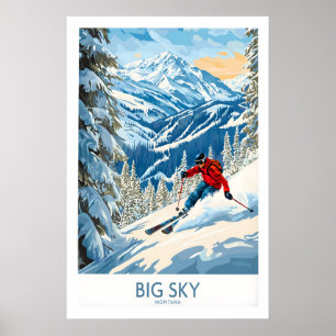 Big Sky Ski-affisch 1 Poster