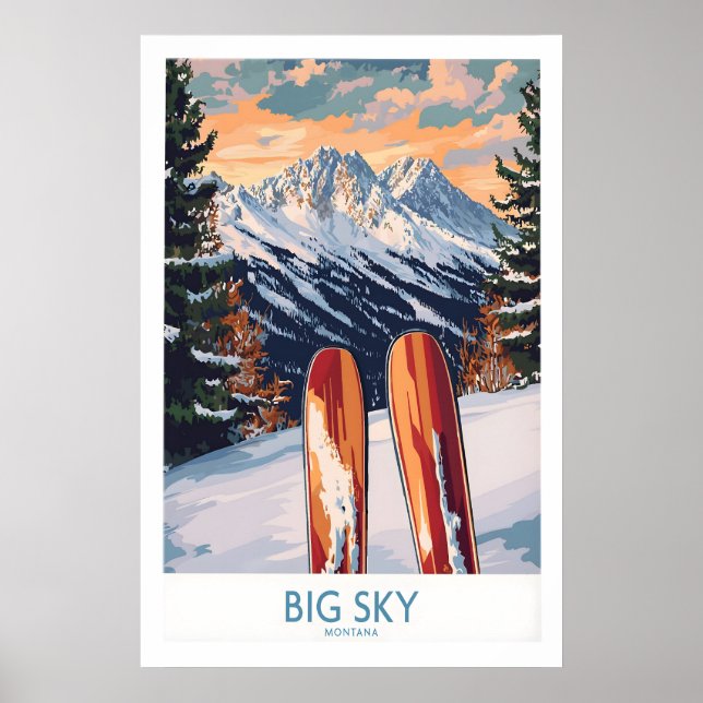 Big Sky Wall Art Ski-plakat 1 Poster (Framsidan)