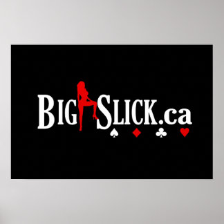 Big Slick Poker-Logotyp - svart Poster