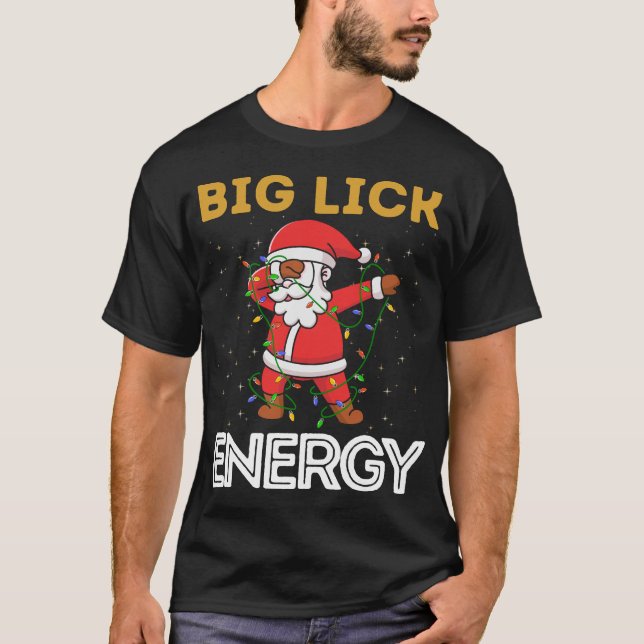 Big Slicka Energy Santa Dab Ugly jul Sweater T Shirt (Framsida)