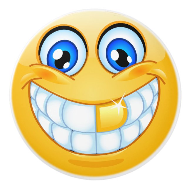Big Smile Lycklig Ansikte Drawer Knob - SRF Knopp (Framsidan)