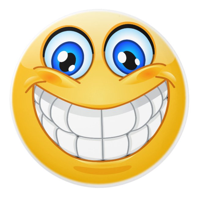 Big Smile Lycklig Ansikte Drawer Knob - SRF Knopp (Framsidan)