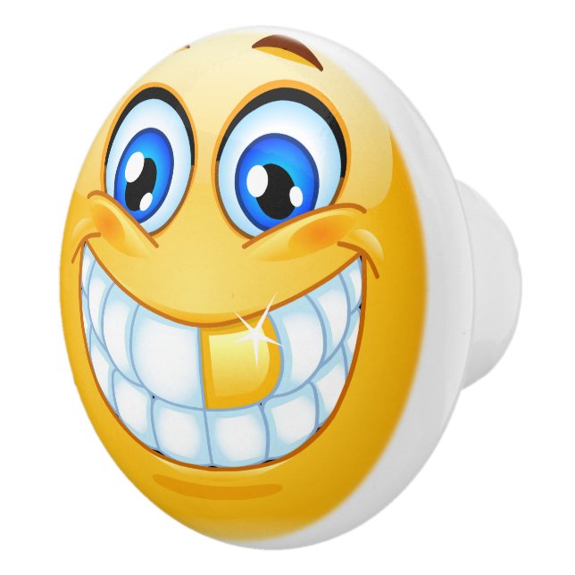 Big Smile Lycklig Ansikte Drawer Knob - SRF Knopp (Höger)