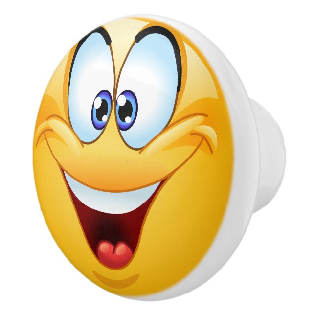 Big Smile Lycklig Ansikte Drawer Knob - SRF Knopp (Höger)