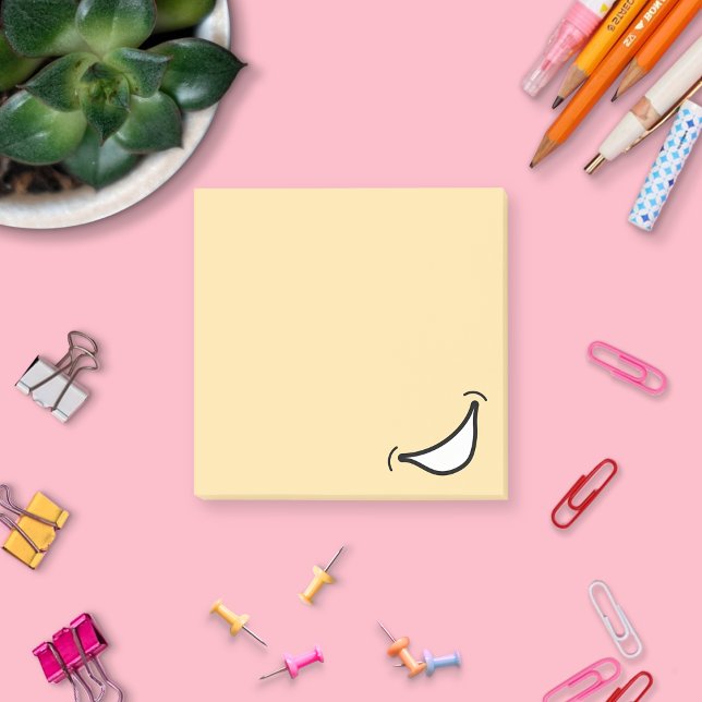 Big Smile Post - anteckningar Post-it Block (Big Smile Post It Notes Cream)