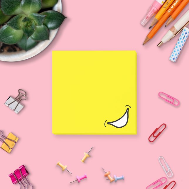 Big Smile Post - anteckningar Post-it Block (Big Smile Post It Notes Yellow)