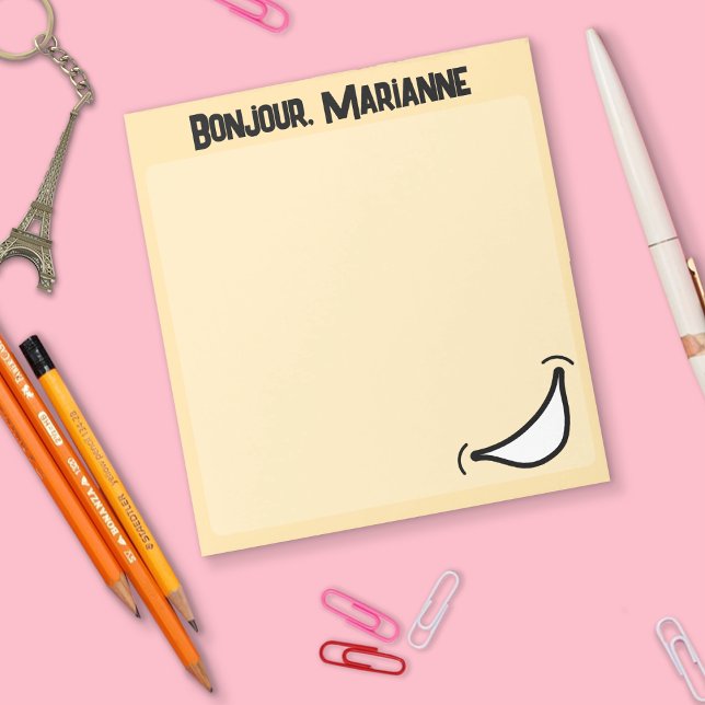 Big Smile Vibrant Colorful Anteckningsblock (Big Smile Notepad Cream)