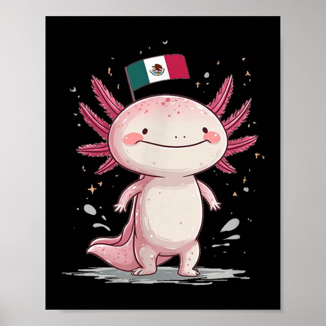 Big Smiling Axolotl Costume Poster (Framsidan)