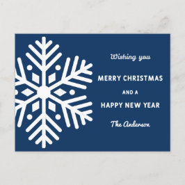 Big Snowflake-julet och nyårskort för Helgdag Vykort