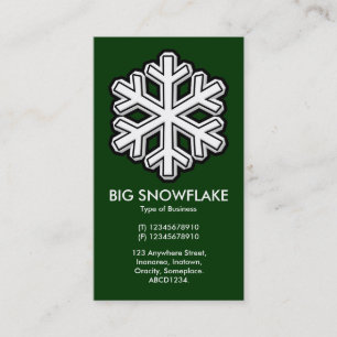Big Snowflake - Mörk grönt (003300) Visitkort
