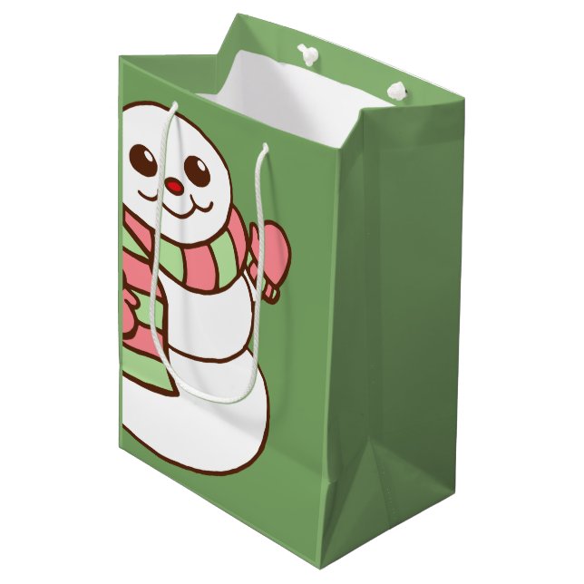 Big Snowman Gift Bag (Framsidan Vinklad)