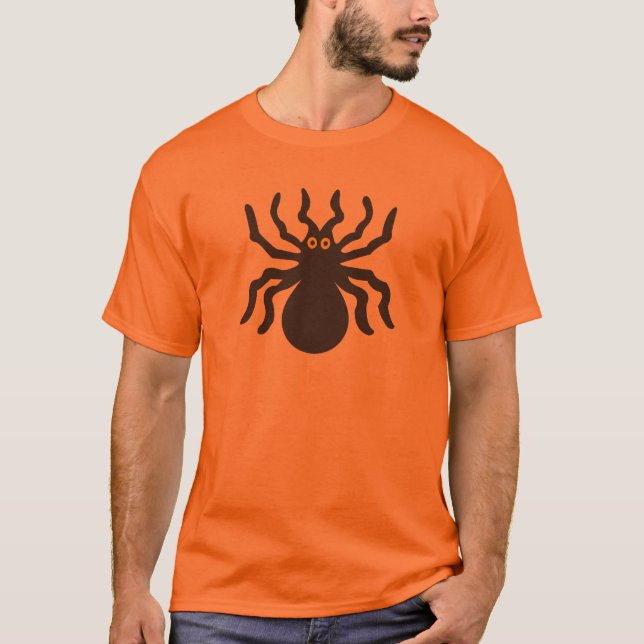 Big Spider Halloween Shirt Tee (Framsida)