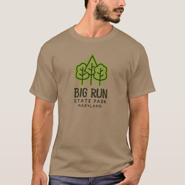 Big Springa State Park Maryland Träd T Shirt (Framsida)