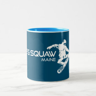Big Squaw Maine Snowboarder Två-Tonad Mugg