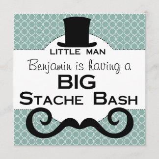 BIG Stache Bash Birthday-inbjudningar Inbjudningar