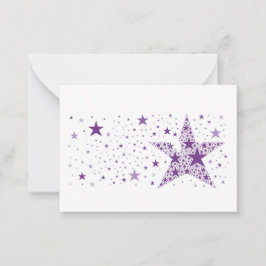 Big Star gjord av Small Stars in Violet Lila Anteckningskort