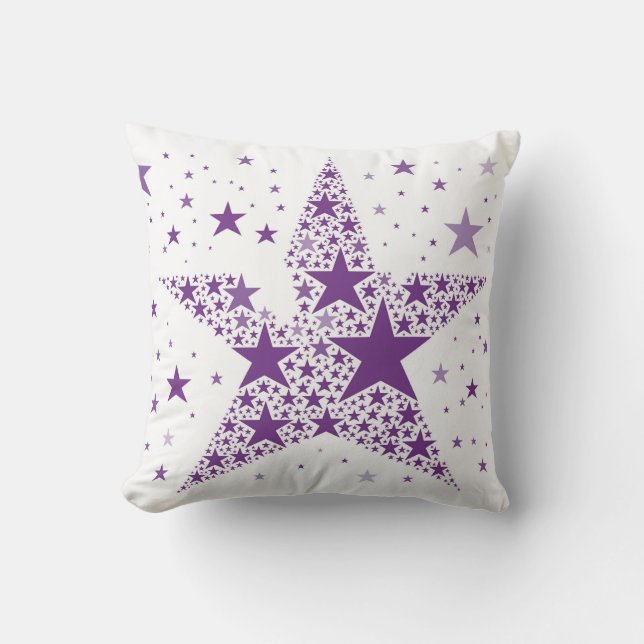 Big Star gjord av Small Stars in Violet Lila Kudde (Framsida)