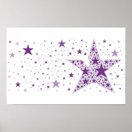 Big Star gjord av Small Stars in Violet Lila Poster
