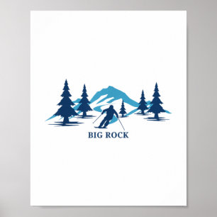 Big Sten Maine Ski Resort Skiing Skier T-shirt_1.p Poster