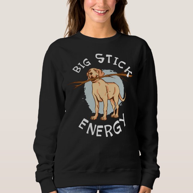 Big Stick Energy Gul lab Retriever Owner T Shirt (Framsida)