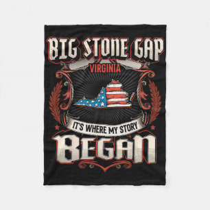 Big Stone Gap Virginia USA flagga 4:e juli Fleecefilt