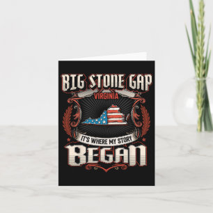Big Stone Gap Virginia Usa Flagga 4:e Juli Kort