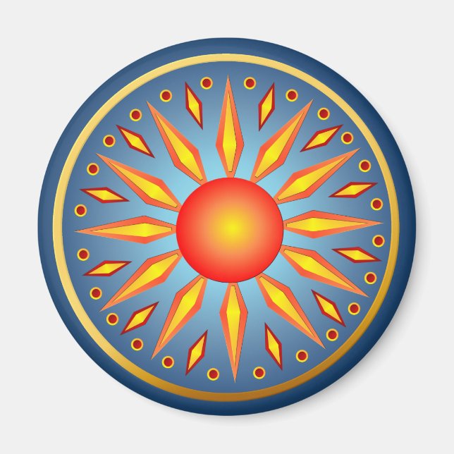 Big Summer Solstice Sol Magnet (Framsidan)
