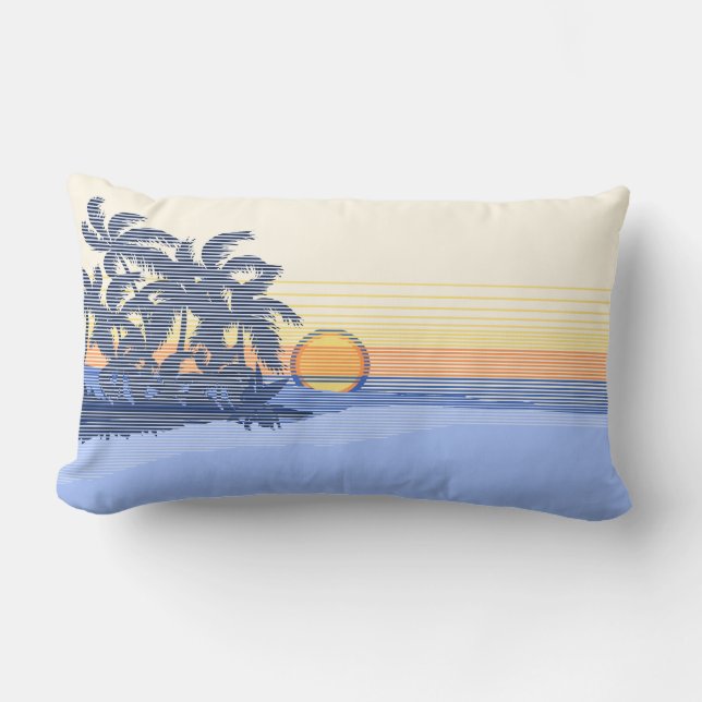 Big Sunset Hawaiian Reversible Lumbar Pillows Lumbarkudde (Framsida)