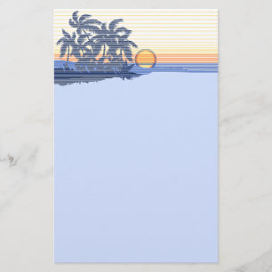 Big Sunset Hawaiian Stationary Brevpapper